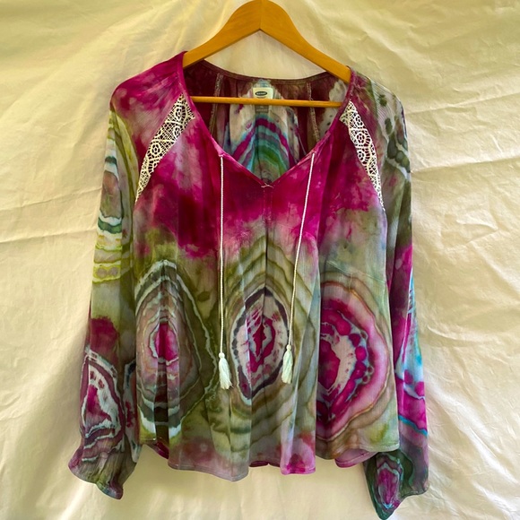 Hand dyed bohemian tunic - Picture 1 of 4